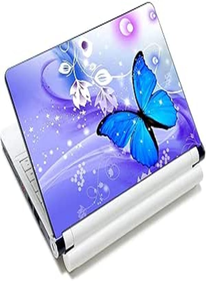iColor Blue Butterfly Laptop Skin Sticker for Notebook PC - 15in